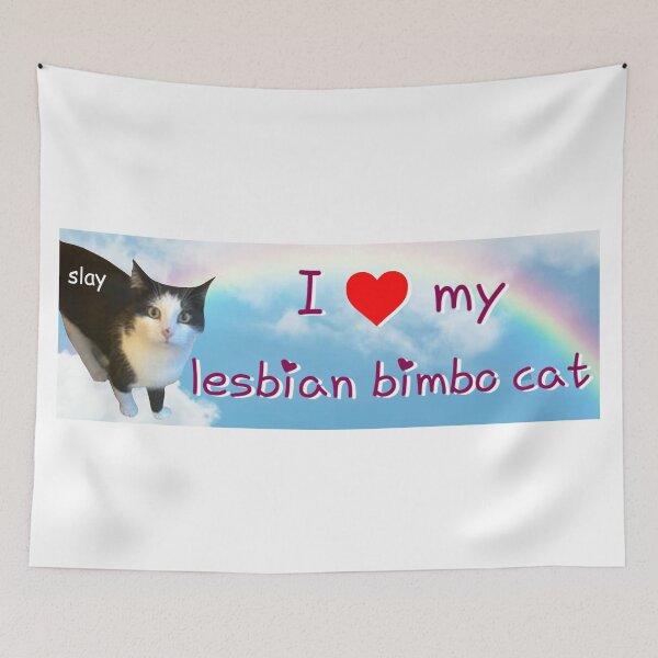 Item preview, I Love My Lesbian Bimbo Cat designed and sold by casserolestan.