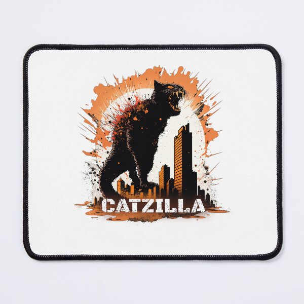 Item preview, Crazy EXPLODING Catzilla white designed and sold by MeditationMind.