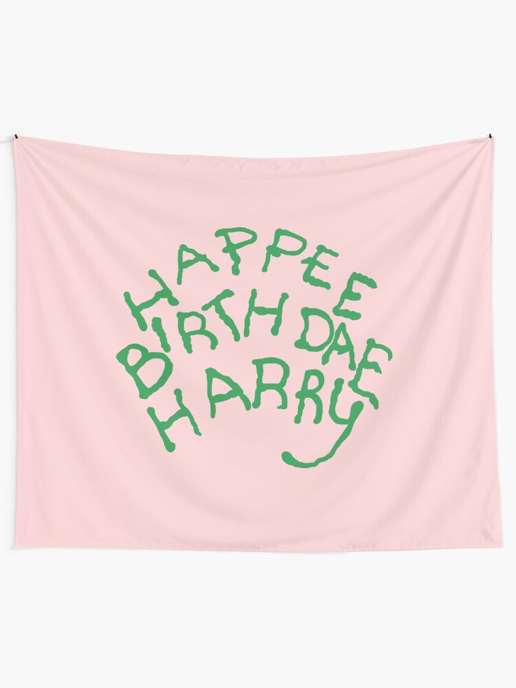 Alternate view of Happee Birthdae Harry Tapestry