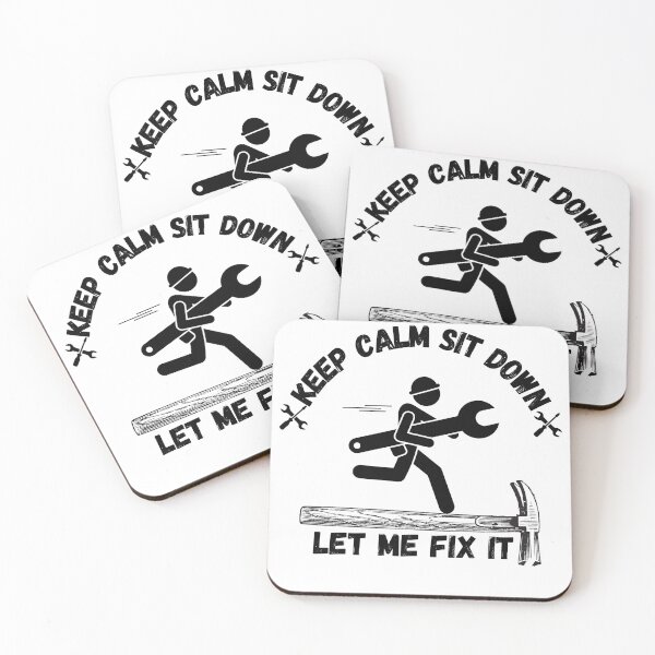 Item preview, keep calm sit down and let me fix it designed and sold by smilup.