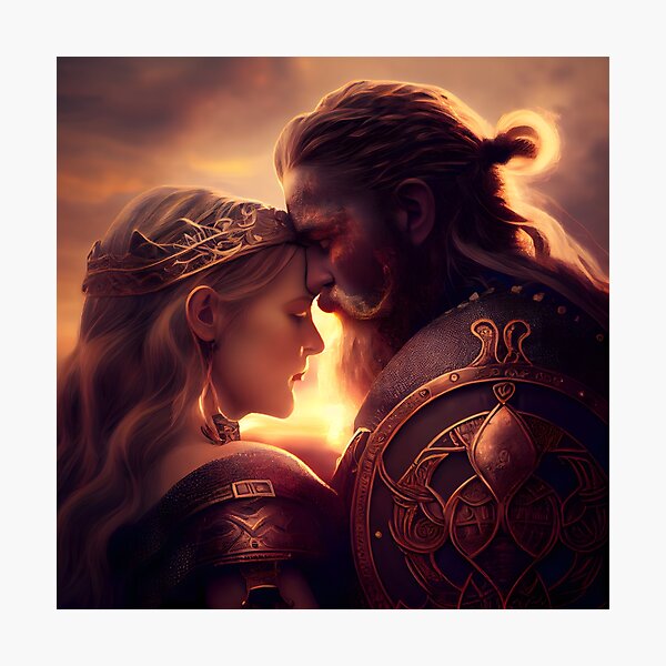 Item preview, Combined Power: The Viking Lovers Painting designed and sold by MLArtifex.