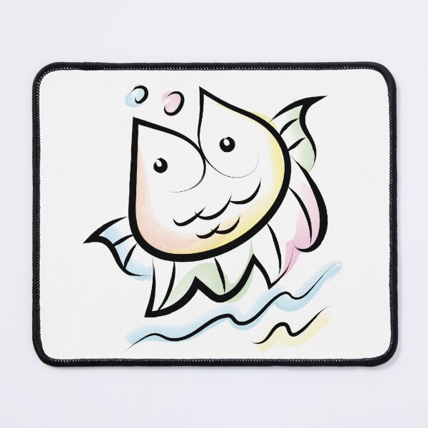 Item preview, Swimming big fat fishCAT - a cat and a fish designed and sold by metadorcreative.