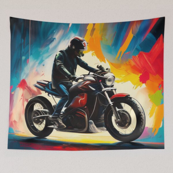 Item preview, Riding the Flames - Blazing Biker designed and sold by WBP Mart.