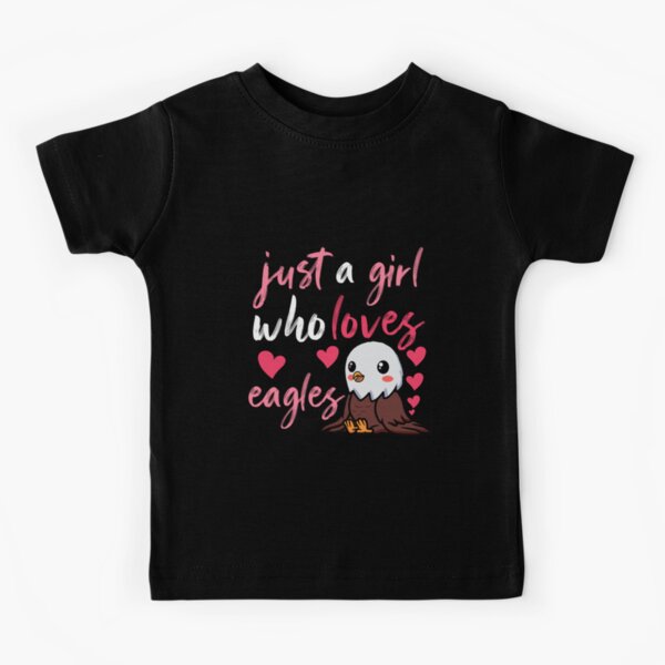 Kids Eagle Just A Girl Eagles Gift T-Shirt