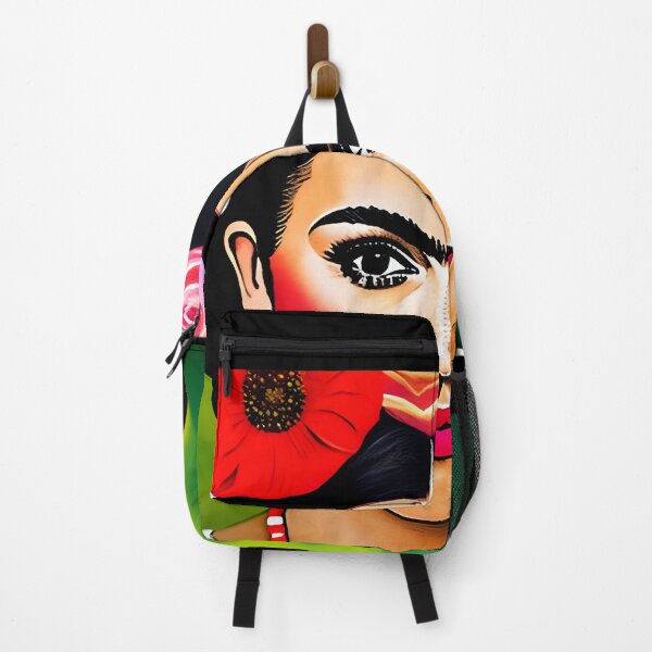 Item preview, Copy of Mexican Folk Art, beautiful lady in green, yellow and red, Inspired by Frida Kalho designed and sold by RoyalRepublics.