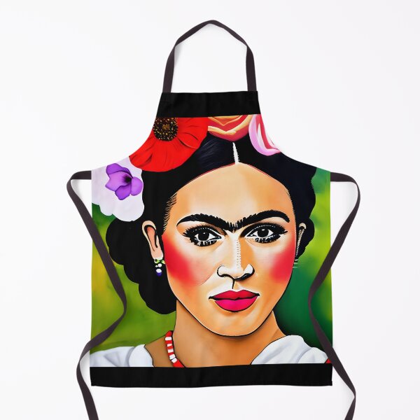 Item preview, Copy of Mexican Folk Art, beautiful lady in green, yellow and red, Inspired by Frida Kalho designed and sold by RoyalRepublics.