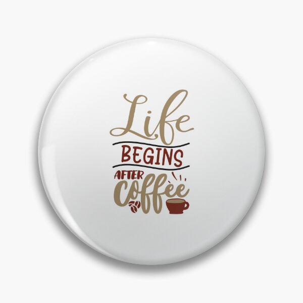 Artikelvorschau, Design "Das Leben beginnt nach dem Kaffee". entworfen und verkauft von RedArtsDesign.