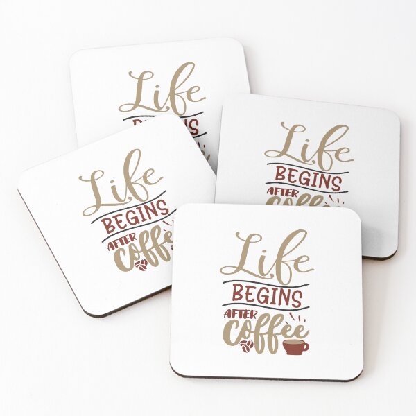 Item preview, "Life Begins After Coffee" Design designed and sold by RedArtsDesign.