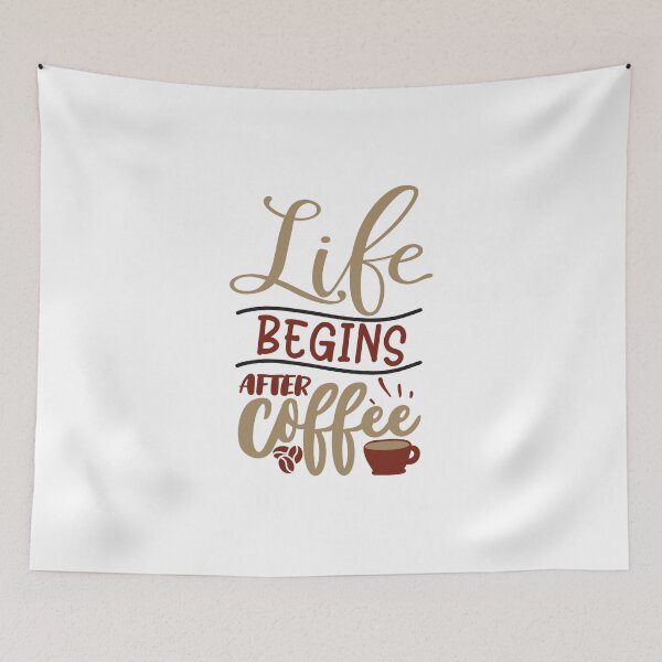 Item preview, "Life Begins After Coffee" Design designed and sold by RedArtsDesign.
