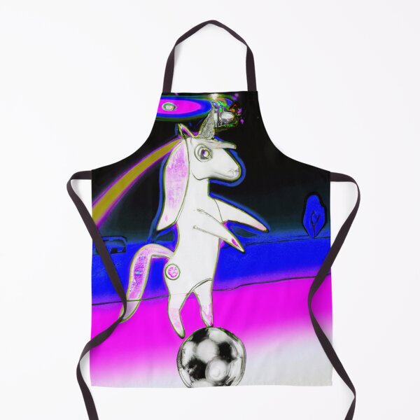 Item preview, pink psychedelic unicorn playing soccer designed and sold by MarcelSchubert5.