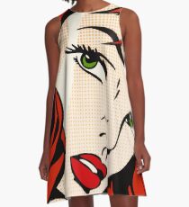 Redhead (Lichtenstein) A-Line Dress