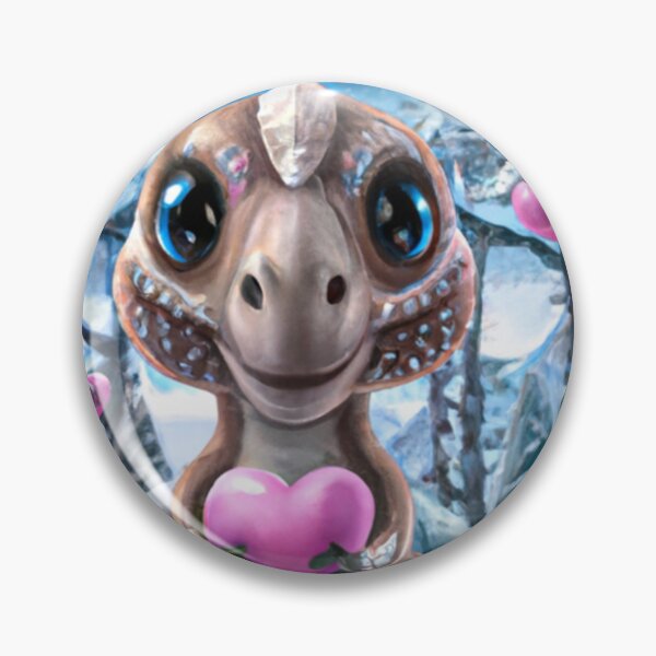 Item preview, T-Rex Dinosaur in a winter Scene with Hearts designed and sold by DiatomDesigns.