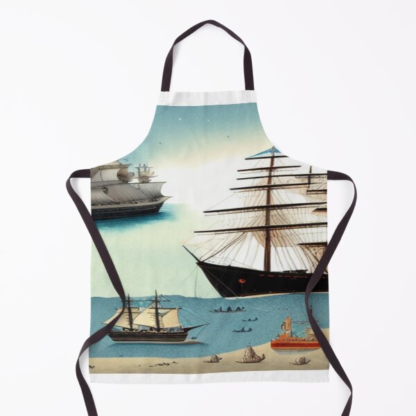 Item preview, Battleships on a Calm Ocean Pattern designed and sold by HanaiPrint.