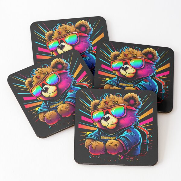 Item preview, Retrowave Teddy Bear designed and sold by Maryanuci.
