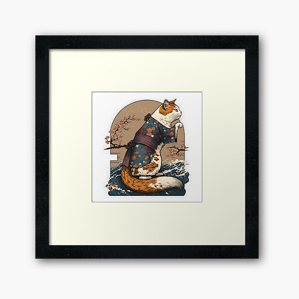 Aperçu de l'œuvre Style Cat 2 Ukiyo-e créée et vendue par Vividy.