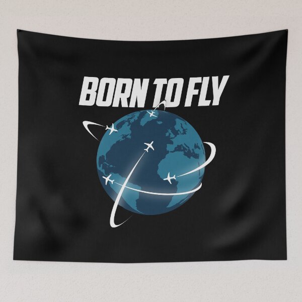 Item preview, Born To Fly - Airplane Lover - Aviation and Aircraft Enthusiast designed and sold by Ikaroots.