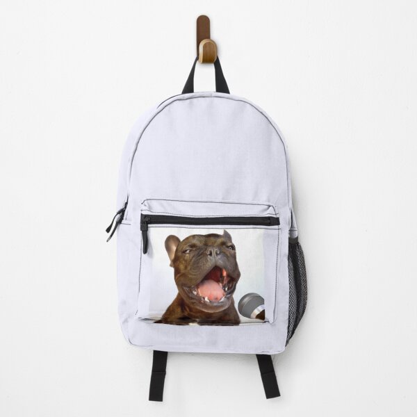 Item preview, Rock Star French Bulldog Singing In A Microphone, Dog 8 designed and sold by LesTheArt.