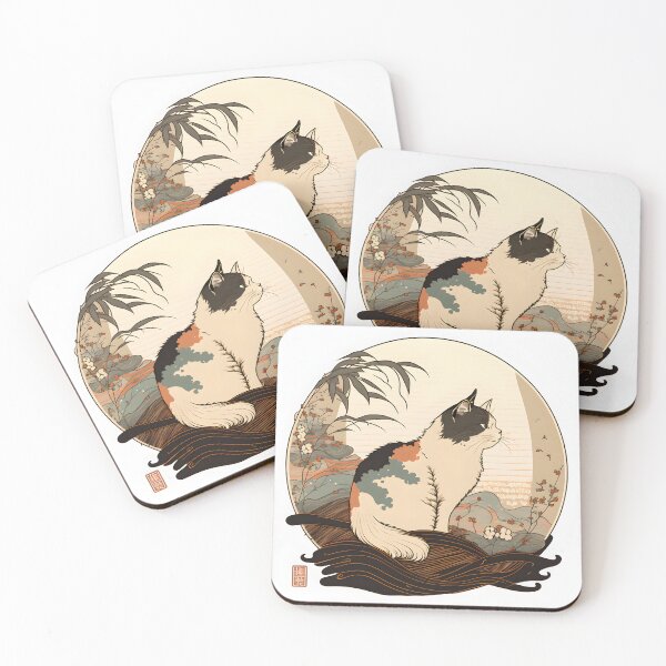 Item preview, Cat 3 Ukiyo-e style designed and sold by Vividy.