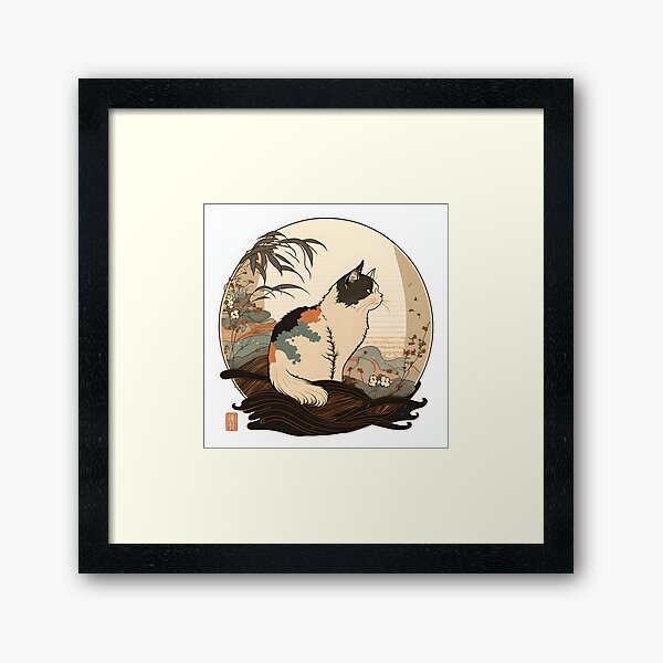 Aperçu de l'œuvre Style Cat 3 Ukiyo-e créée et vendue par Vividy.