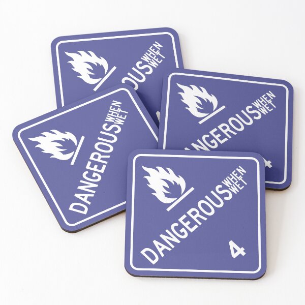 Item preview, Dangerous When Wet DOT Placard designed and sold by NeonNoirDesigns.