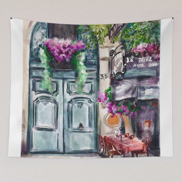 Item preview, Paris cityscape painting Paris street cafe art  designed and sold by Tamarioniart.