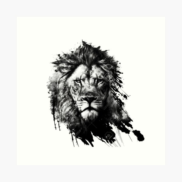 scratch board lion art