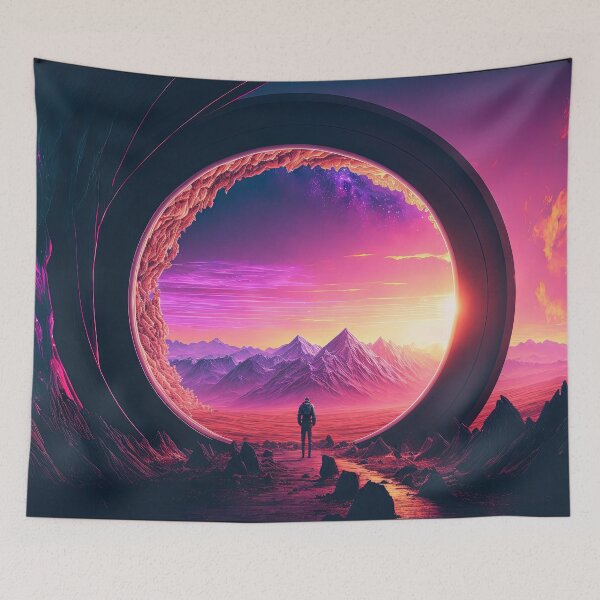 Item preview, Galactic Gateway: An Astronaut's Adventure in a Synthwave World designed and sold by Mullet Monkey.
