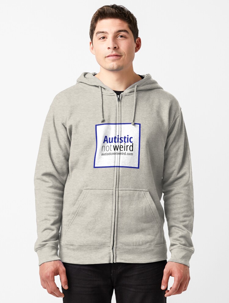 Thumbnail 1 of 5, Zipped Hoodie, Autistic Not Weird logo designed and sold by AutisticNW.