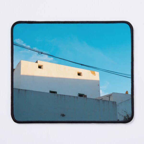 Item preview, White building on blue sky designed and sold by eileenconmusica.