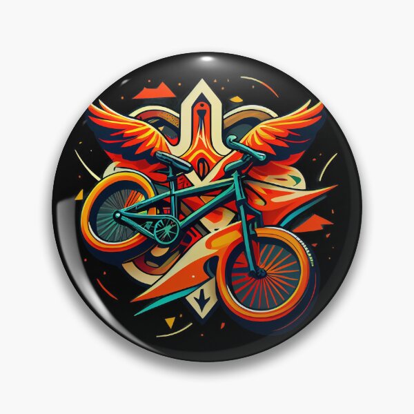 Item preview, BMX design for bmx riders with bold, colorful style and simple shapes, inspired by tattoo technique, pop-art, vintage and retro (1) designed and sold by TourDePassion.
