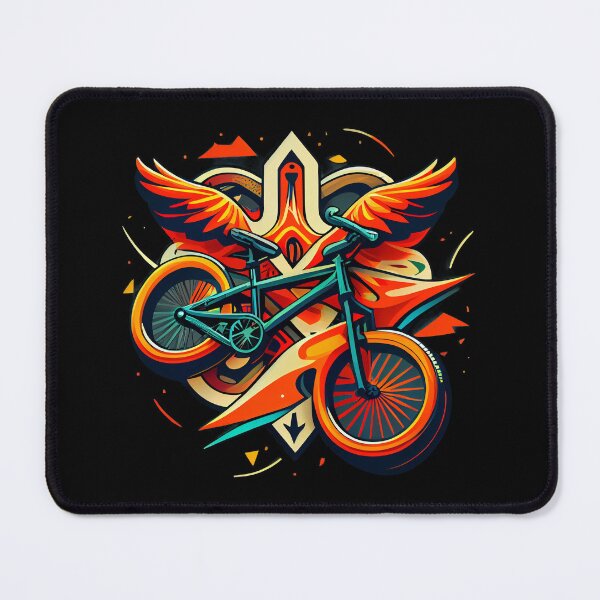 Item preview, BMX design for bmx riders with bold, colorful style and simple shapes, inspired by tattoo technique, pop-art, vintage and retro (1) designed and sold by TourDePassion.