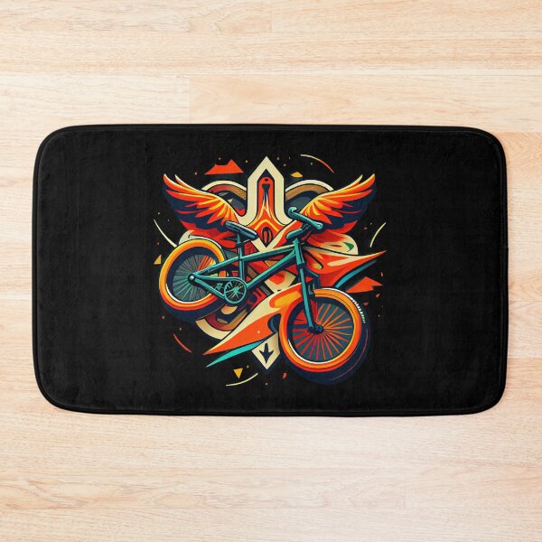 Item preview, BMX design for bmx riders with bold, colorful style and simple shapes, inspired by tattoo technique, pop-art, vintage and retro (1) designed and sold by TourDePassion.