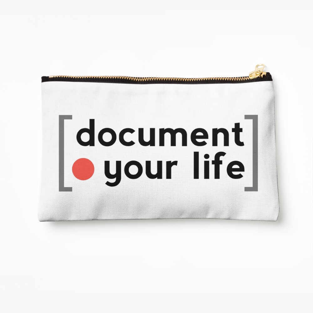 Document Your Life Zipper Pouch