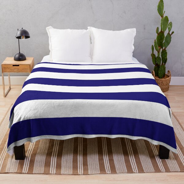 Item preview, Blue White hoops retro horizontal bars designed and sold by ModSupporters.