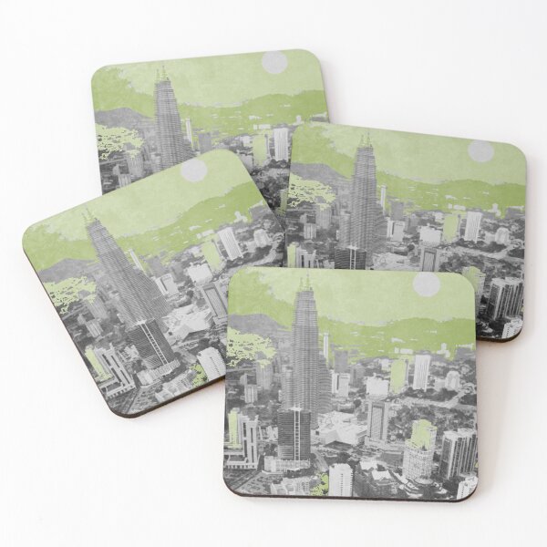 Item preview, Kuala Lumpar Skyline in Green. designed and sold by Imladris01.