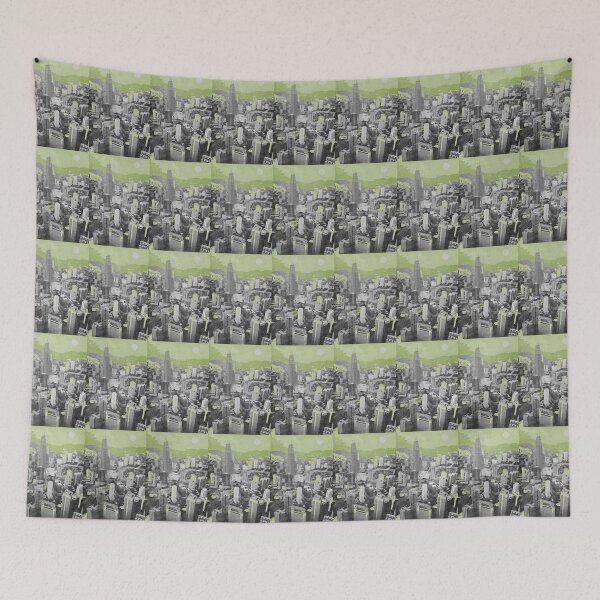 Item preview, Kuala Lumpar Skyline in Green. designed and sold by Imladris01.