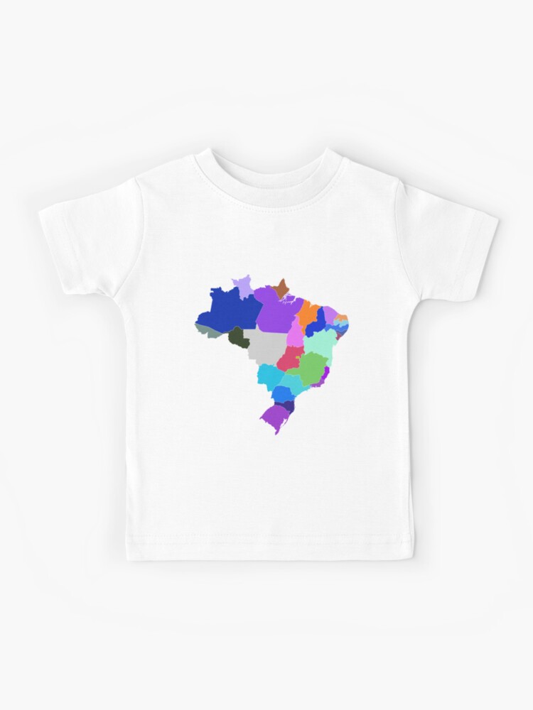 Brazil Map and Flag - Cool Brasil Shape Design' Kids' Premium T-Shirt