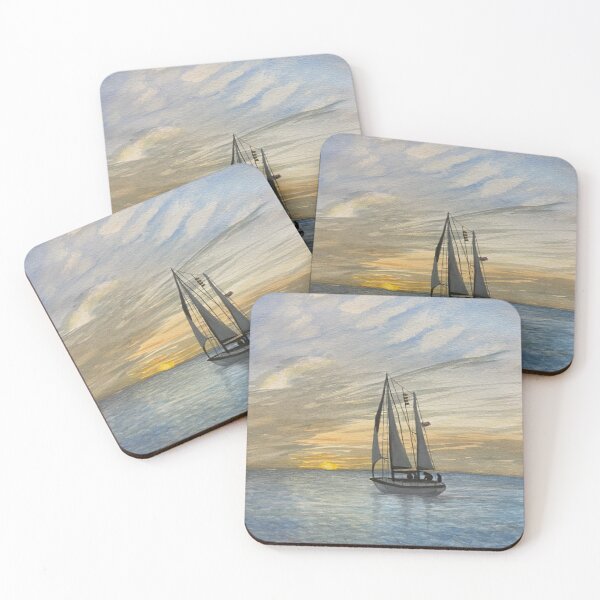 Item preview, Sailboat at sunset designed and sold by seakelpstudio.