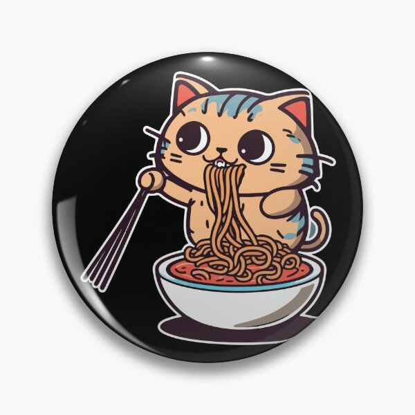 Aperçu de l'œuvre Chat qui mange des spaghettis créée et vendue par vectrus.