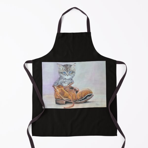 Item preview, Kitty in old boot designed and sold by OilPaintsHatts.