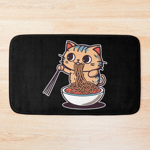 Aperçu de l'œuvre Chat qui mange des spaghettis créée et vendue par vectrus.