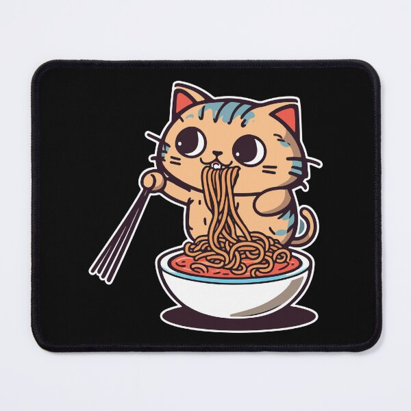 Artikelvorschau, Katze, die Spaghetti isst entworfen und verkauft von vectrus.