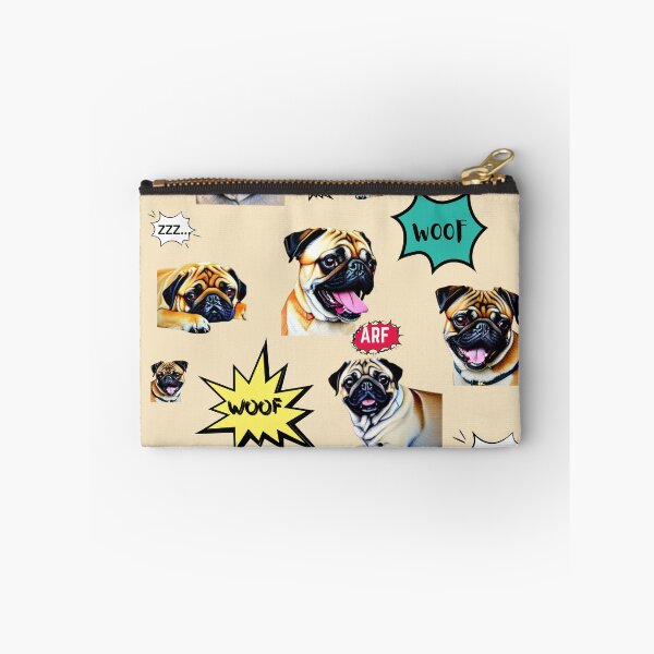 Item preview, Pug Life - Pugs in different positions on a given day designed and sold by HanaiPrint.