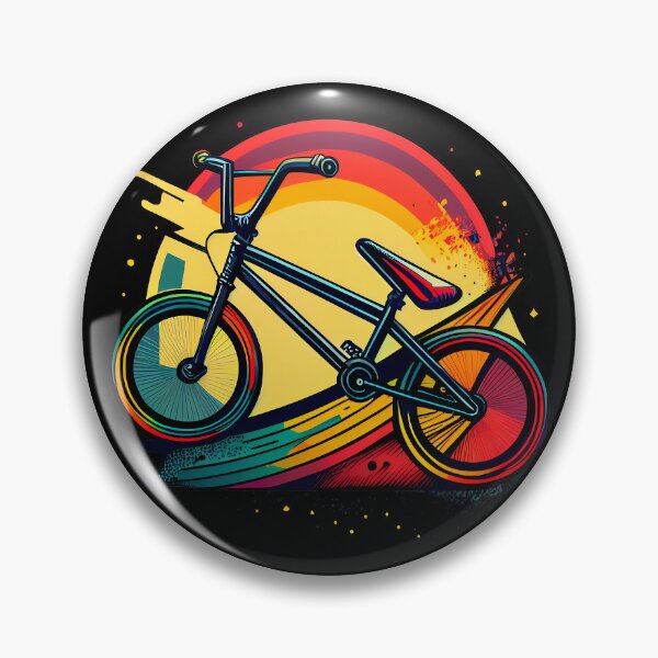 Item preview, BMX design for bmx riders with bold, colorful style and simple shapes, inspired by tattoo technique, pop-art, vintage and retro (2) designed and sold by TourDePassion.