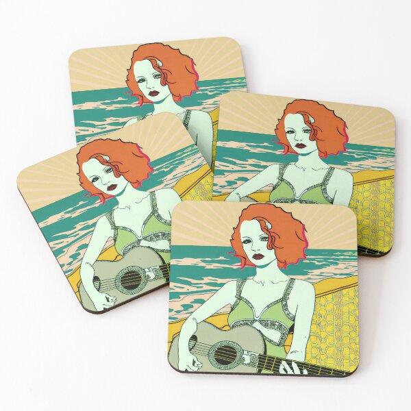 Item preview, Girl playing the guitar on the beach designed and sold by SamJanner.