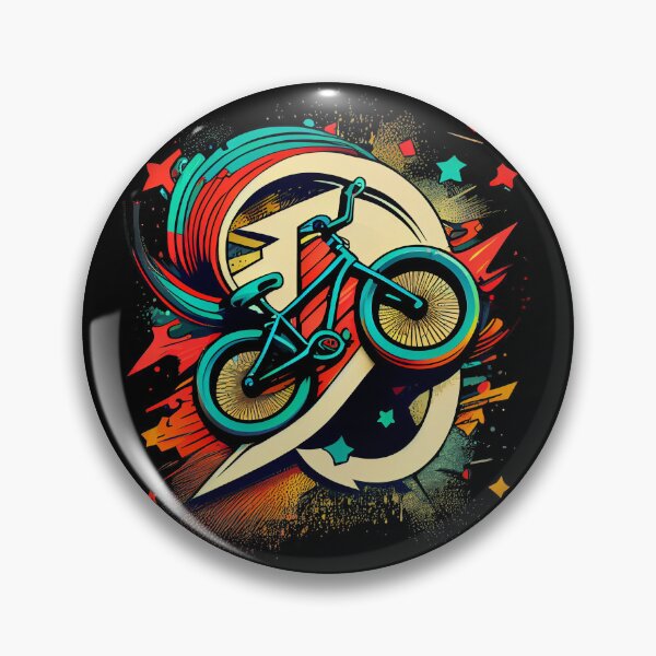 Item preview, BMX design for bmx riders with bold, colorful style and simple shapes, inspired by tattoo technique, pop-art, vintage and retro (4) designed and sold by TourDePassion.