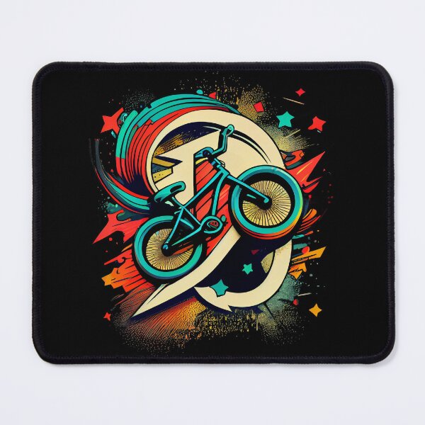 Item preview, BMX design for bmx riders with bold, colorful style and simple shapes, inspired by tattoo technique, pop-art, vintage and retro (4) designed and sold by TourDePassion.
