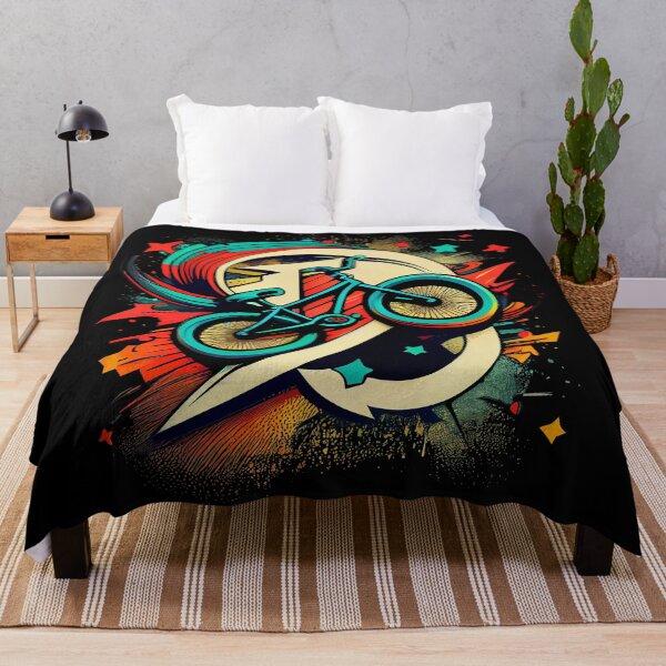Item preview, BMX design for bmx riders with bold, colorful style and simple shapes, inspired by tattoo technique, pop-art, vintage and retro (4) designed and sold by TourDePassion.