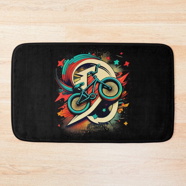 Item preview, BMX design for bmx riders with bold, colorful style and simple shapes, inspired by tattoo technique, pop-art, vintage and retro (4) designed and sold by TourDePassion.