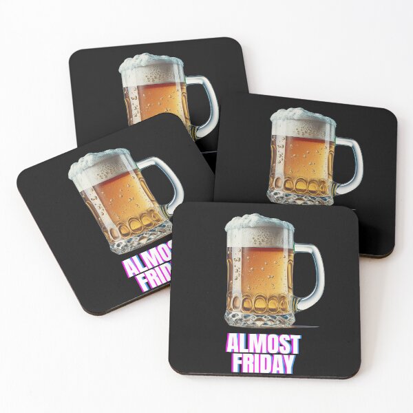 Item preview, Almost FRIDAY, trippy letters beer designed and sold by MeditationMind.